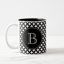 Custom Monogram Black and White