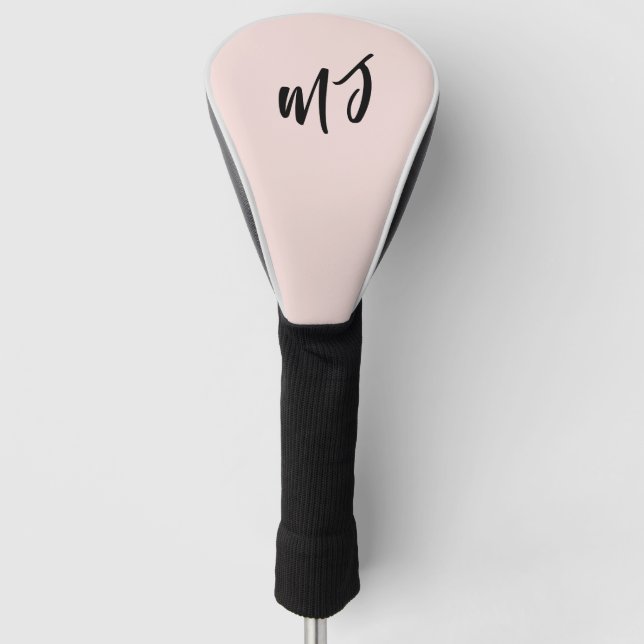 Custom Monogram Blush  Golf Head Cover (Front)