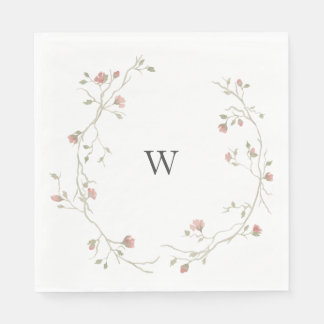 Custom Monogram Bohemian Wedding Napkin