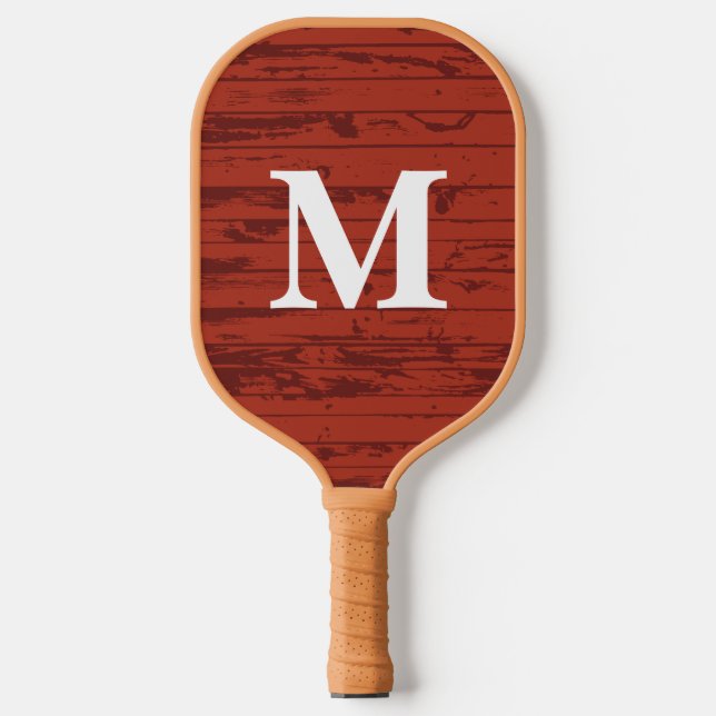 Custom Monogram Brown and orang  Pickleball Paddle (Front)