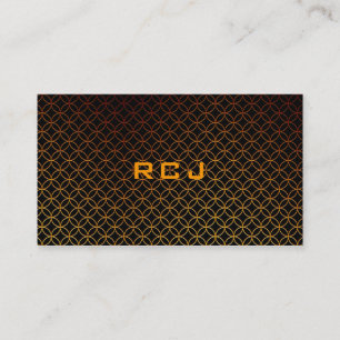 Custom Monogram Business Card