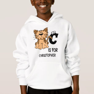 Custom monogram C is for Cats cute kitty kitten T-