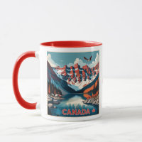 Custom Monogram Canada Travel Poster