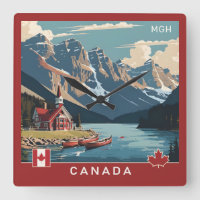 Custom Monogram Canada Travel Poster
