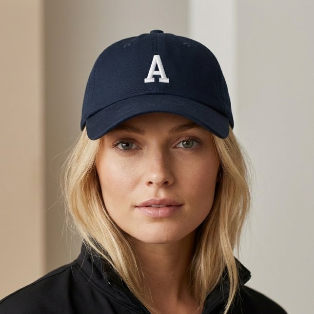 Custom Monogram Cap Gift for Women and Men (Custom Monogram Cap Gift for Mom or Dad, Embroidered Unisex Initial Cap Birthday Gift for Her or Him)