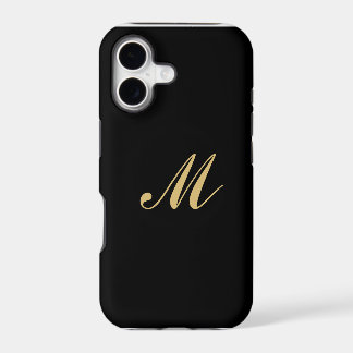 Custom Monogram Case iphone black gold