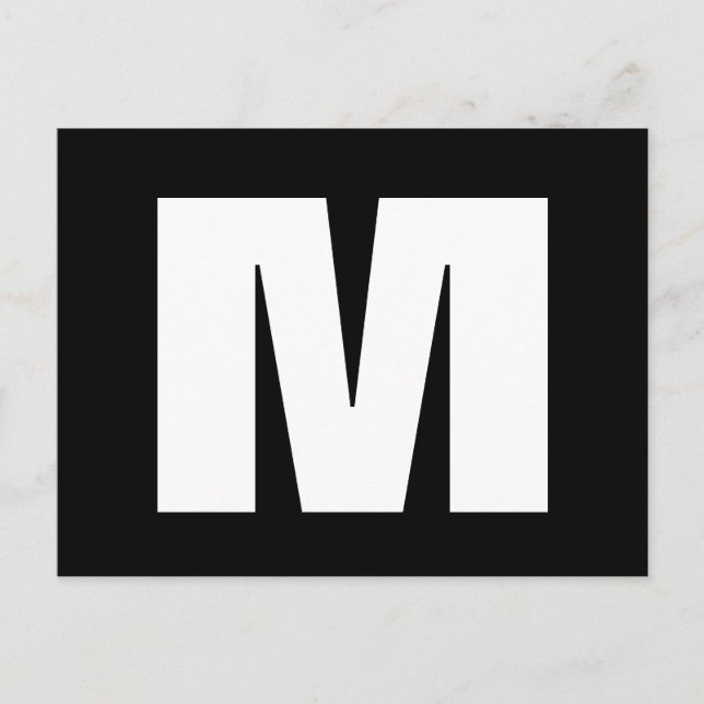 Custom monogram change of address moving postcards (Front)