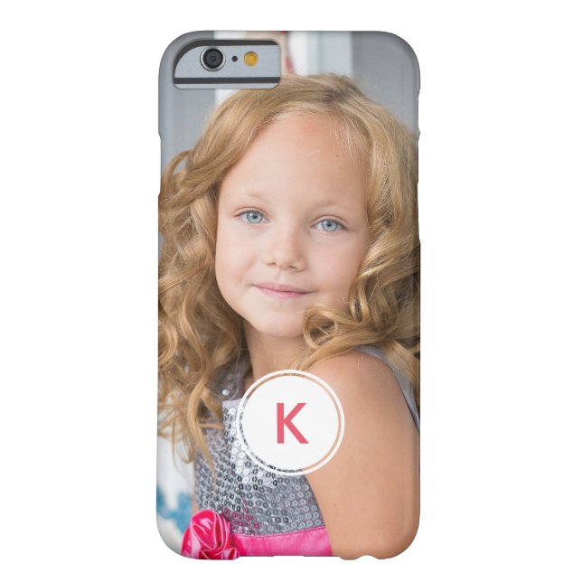 Custom Monogram Circle Personalised Photo Template Case-Mate iPhone Case (Back)