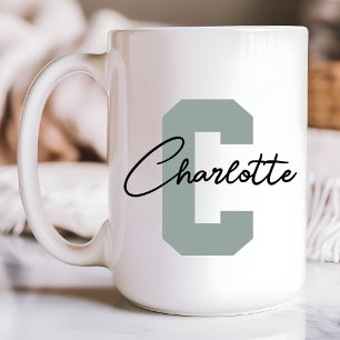 Custom Monogram Coffee Mug Birthday Gift for Her