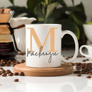 Custom Monogram Coffee Mug, Birthday Gift for Kids Mug