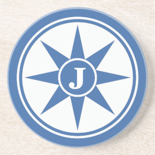 Custom monogram & color ceramic coaster