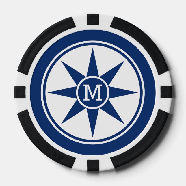 Custom monogram & color poker chips (Front)