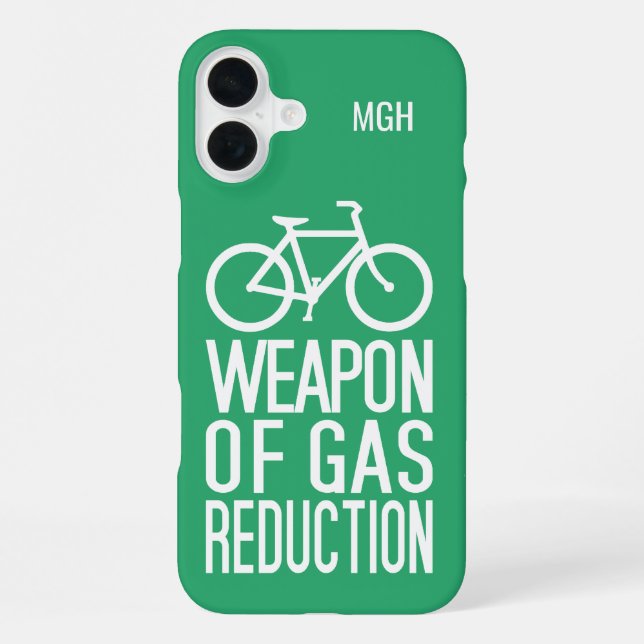 Custom Monogram & Colour Bicycle iPhone Case (Back)