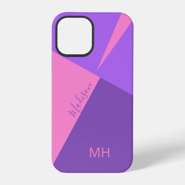 Custom monogram Colour Blocks phone cases (Back)