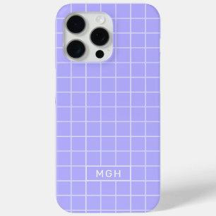 Custom Monogram & Colour Geometric Pattern iPhone 15 Pro Max Case