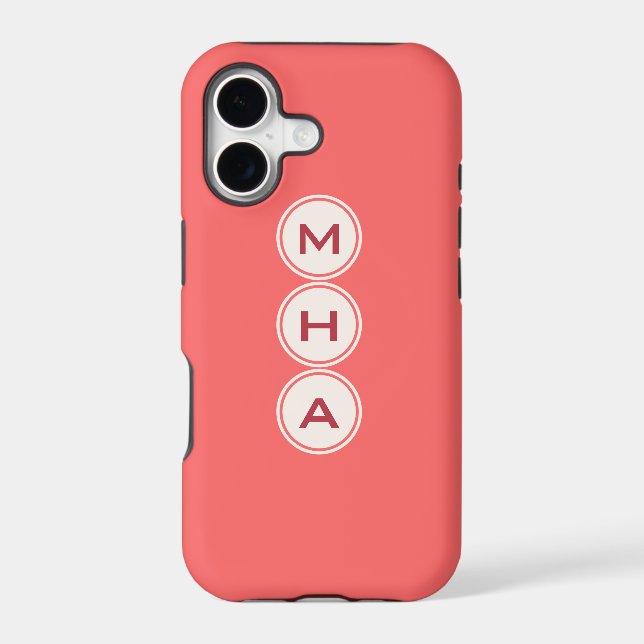 Custom monogram & colour phone cases (Back)