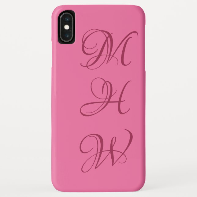 Custom monogram & colour phone cases (Back)