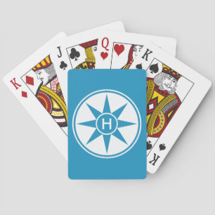 Custom monogram & colour playing cards