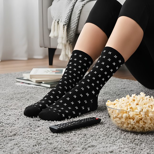 Custom Monogram Custom Colour Socks (Creator Uploaded)