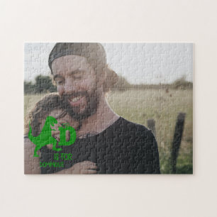 Custom monogram D is for Dinosaur cute T Rex Jigsaw Puzzle