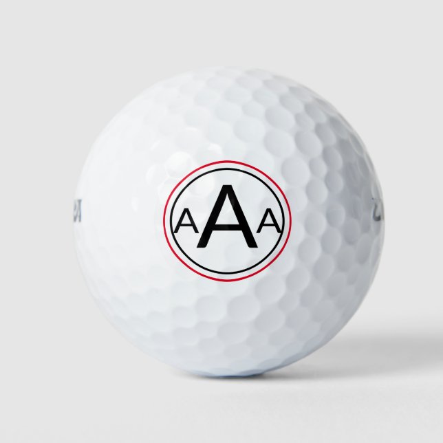 custom MONOGRAM Double Ring WILSON 500 golf balls (Front)