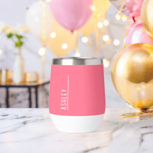 Custom monogram, dramatic pink