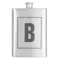 Custom monogram drink flask gift for him