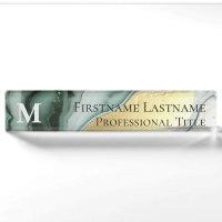 Custom Monogram Elegant Modern Marble Acrylic