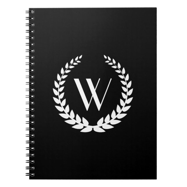 Custom Monogram Elegant Office Notebook (Front)