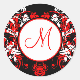 Custom Monogram Envelope Seal Sticker Template