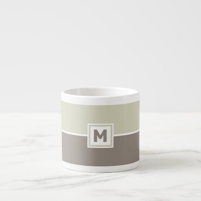 Custom Monogram Espresso Cup (Front)