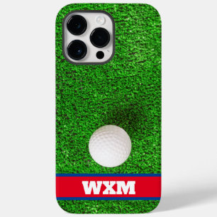 Custom Monogram Fairway Golf Ball Case-Mate iPhone 14 Pro Max Case