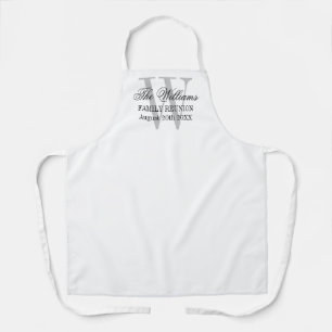 Custom monogram family reunion BBQ party cooking Apron