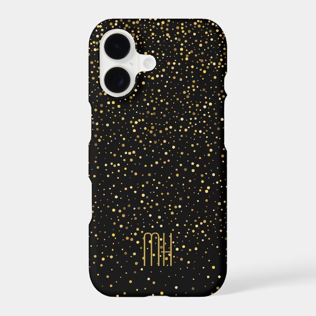 Custom Monogram Faux Glitter Bling (Back)