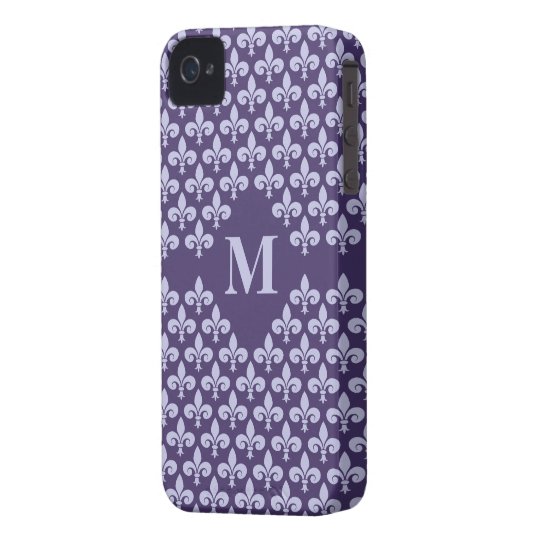 Custom Monogram Fleur-De-Lis iPhone 4 Case-Mate