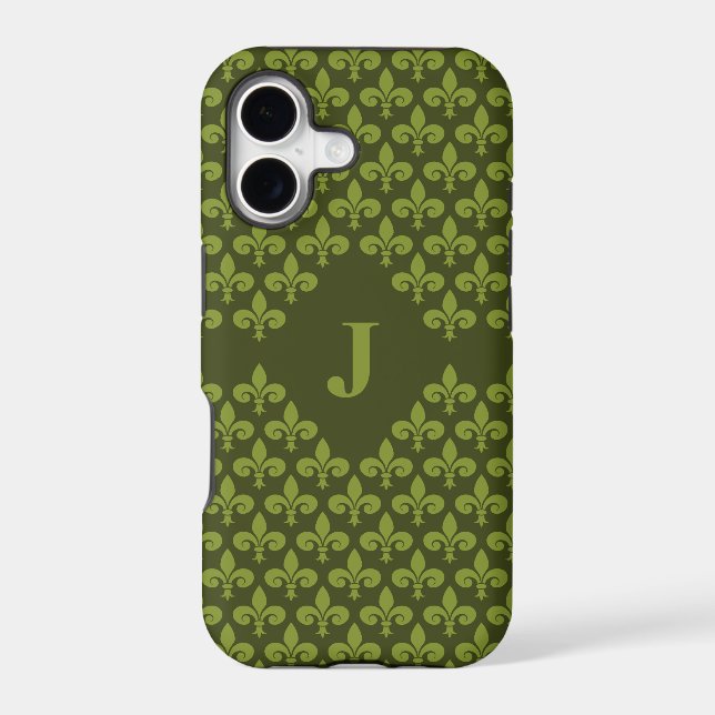 Custom Monogram Fleur-De-Lis iPhone 5 Case-Mate (Back)