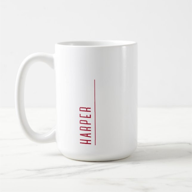 Custom monogram, forest green Christmas  Coffee Mug (Left)