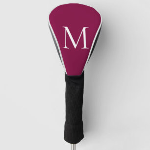 Custom Monogram Fuchsia black Golf Head Cover