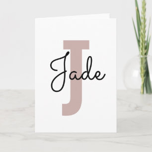 Custom Monogram Gift for Names Starting with J Card
