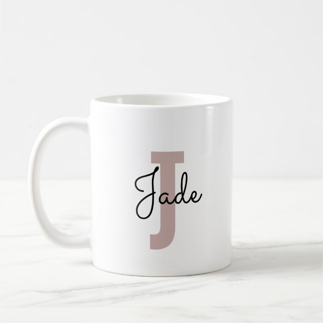 Custom Monogram Gift for Names Starting with J  Coffee Mug (Left)