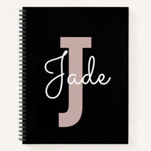 Custom Monogram Gift for Names Starting with J  Notebook