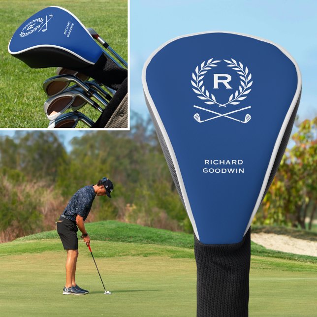 Custom Monogram Golf Head Cover Personalised Navy  (Creator Uploaded)