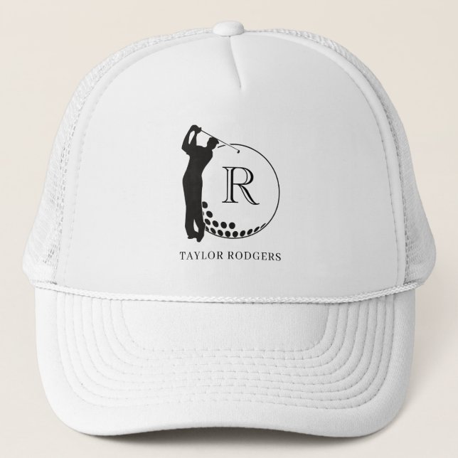 Custom Monogram Golf Swing Hat (Front)