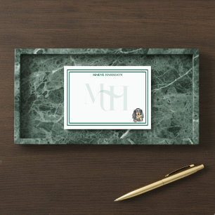 Custom Monogram Hand Drawn Dachshund Martini Glass Post-it Notes