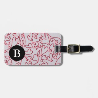 Custom Monogram Heart Luggage Tag