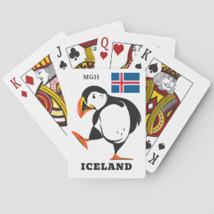 Custom Monogram Iceland Playing Cards
