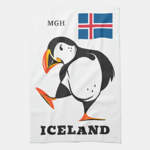 Custom Monogram Iceland Tea Towel