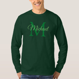 Custom Monogram Initial Letter Name Men's T-Shirt