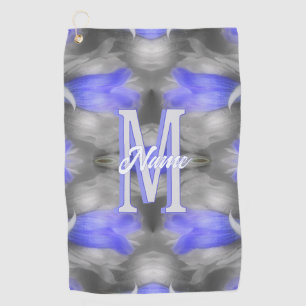 Custom Monogram Initial Name Floral Art Golf Towel