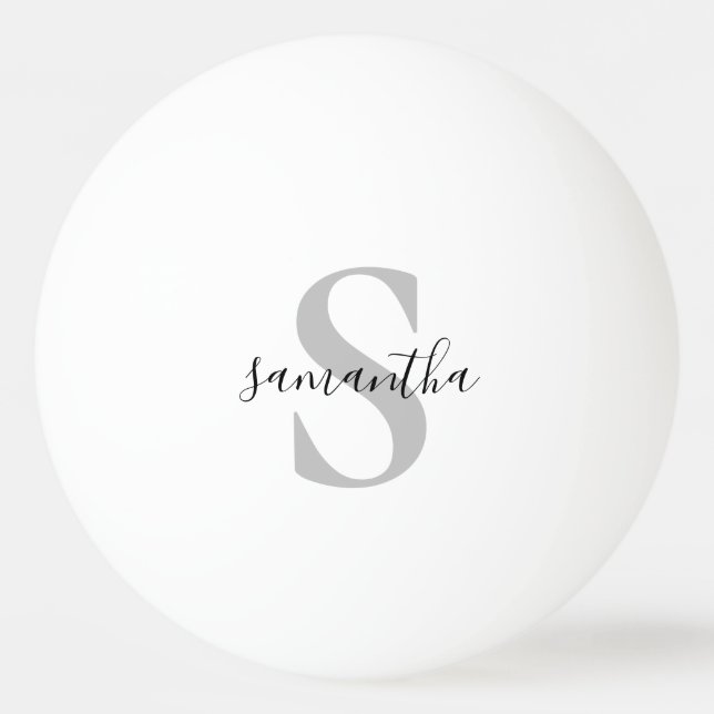Custom Monogram Initial Name  Ping Pong Ball (Front)